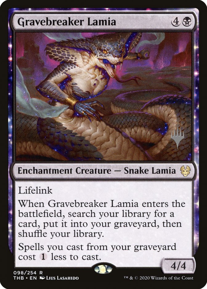 Gravebreaker Lamia (Promo Pack) [Theros Beyond Death Promos] | Cards and Coasters CA