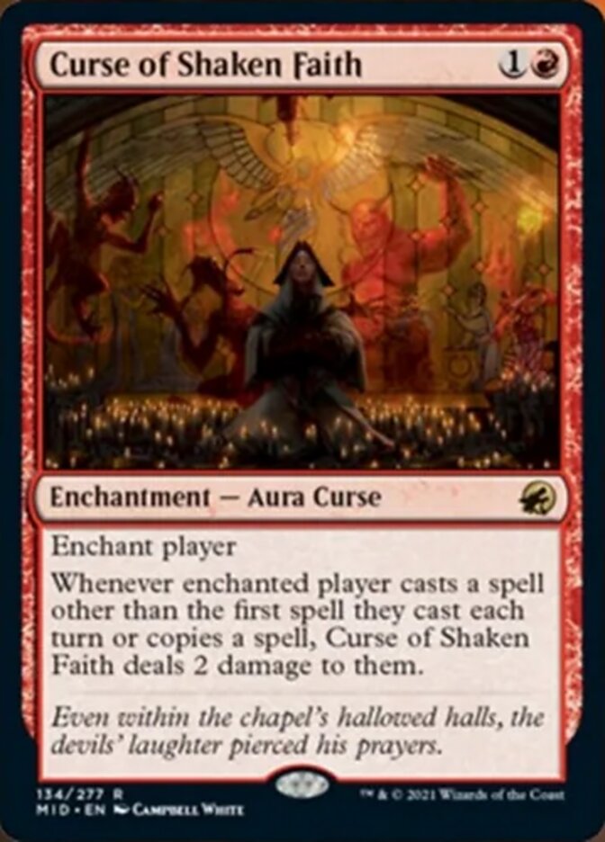 Curse of Shaken Faith [Innistrad: Midnight Hunt] | Cards and Coasters CA