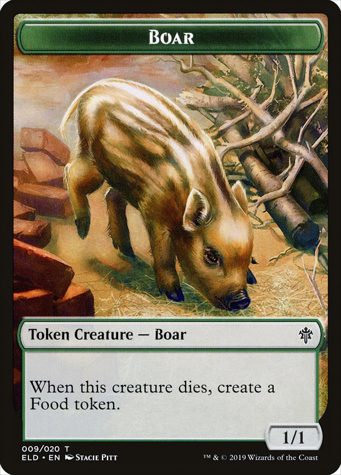 Boar [Throne of Eldraine Tokens] | Cards and Coasters CA