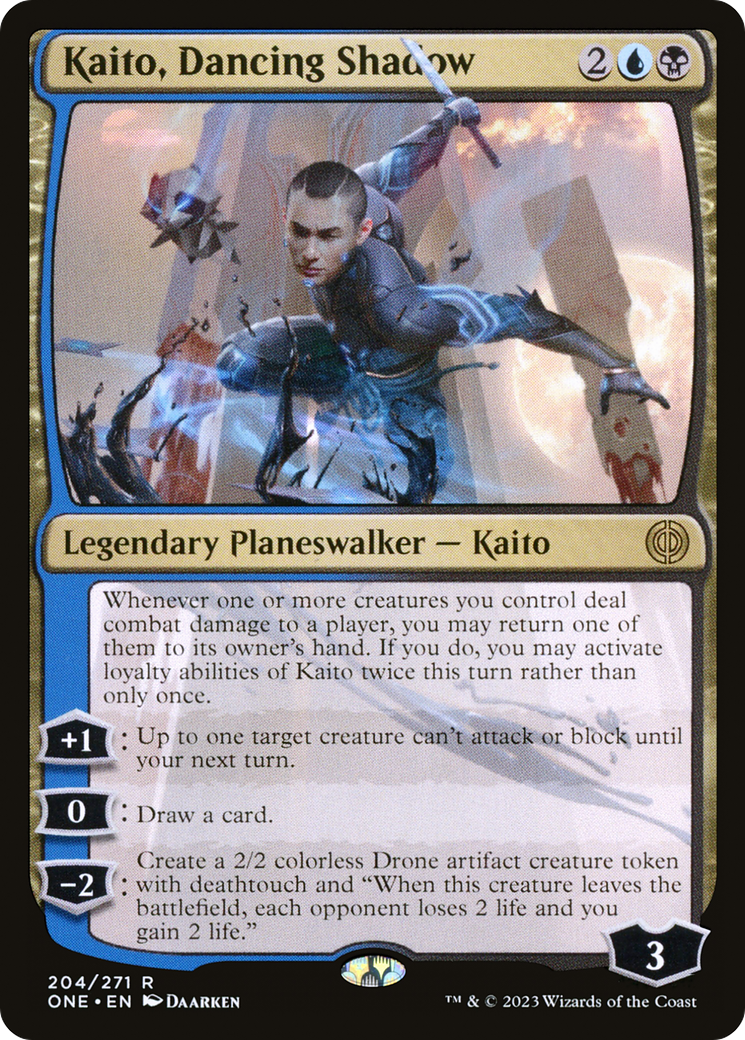 Kaito, Dancing Shadow [Phyrexia: All Will Be One] | Cards and Coasters CA