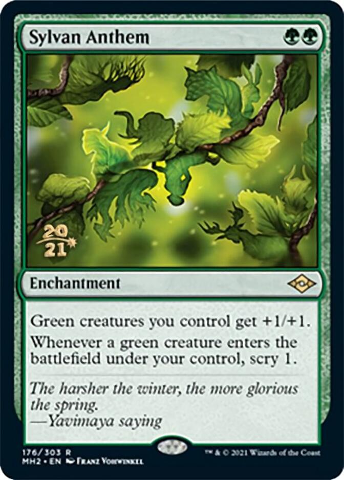 Sylvan Anthem [Modern Horizons 2 Prerelease Promos] | Cards and Coasters CA