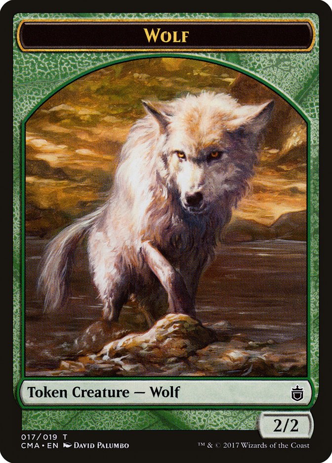 Wolf (017/019) [Commander Anthology Tokens] | Cards and Coasters CA