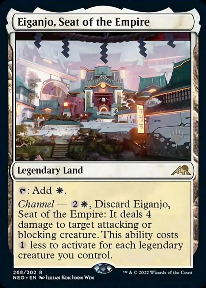 Eiganjo, Seat of the Empire (Promo Pack) [Kamigawa: Neon Dynasty Promos] | Cards and Coasters CA