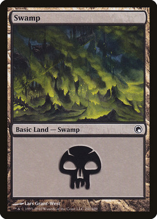 Swamp (241) [Scars of Mirrodin] | Cards and Coasters CA