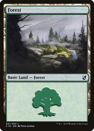 Forest (301) [Commander 2019] | Cards and Coasters CA