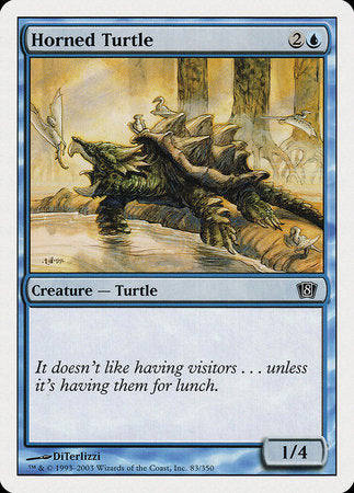 Horned Turtle [Eighth Edition] | Cards and Coasters CA