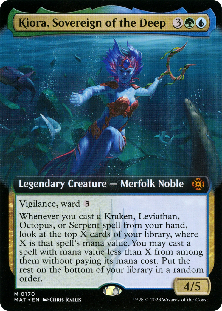 Kiora, Sovereign of the Deep (Extended Art) [March of the Machine: The Aftermath] | Cards and Coasters CA