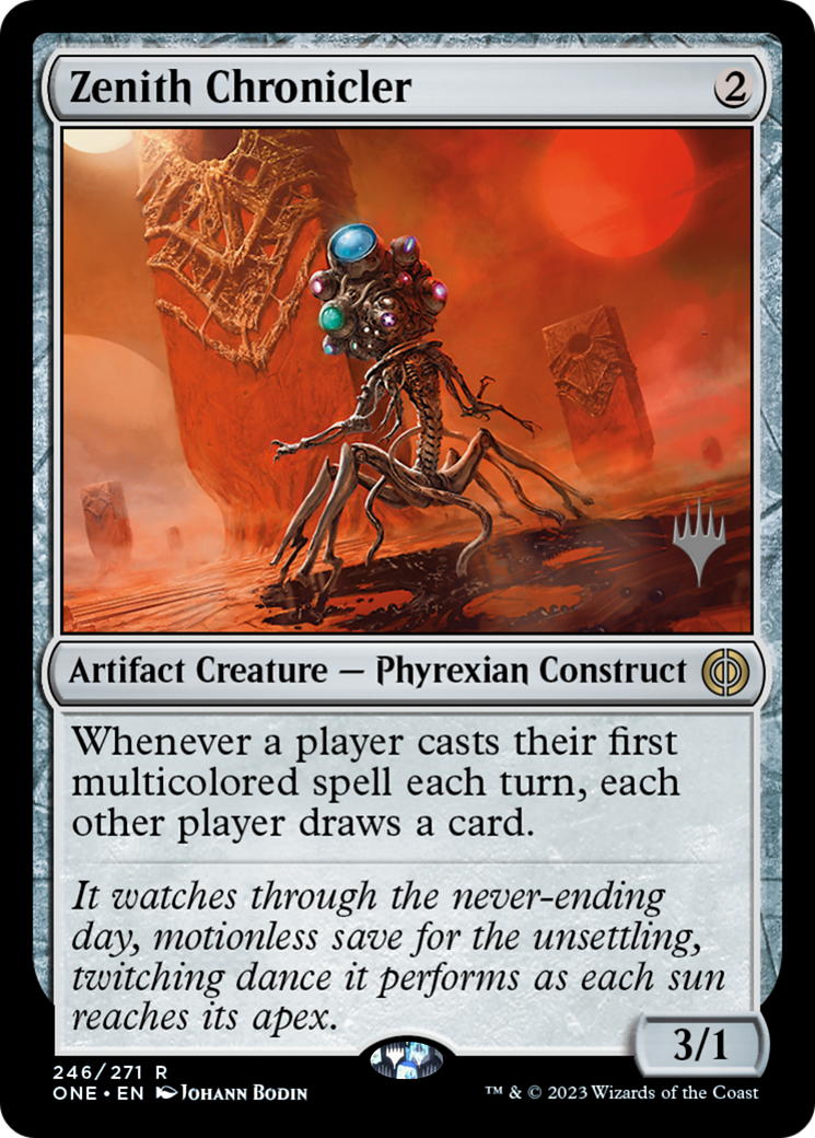 Zenith Chronicler (Promo Pack) [Phyrexia: All Will Be One Promos] | Cards and Coasters CA
