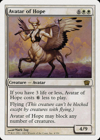 Avatar of Hope [Eighth Edition] | Cards and Coasters CA