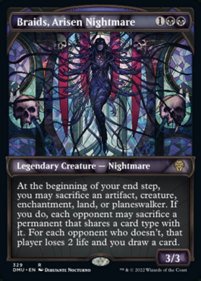 Braids, Arisen Nightmare (Showcase Textured) [Dominaria United] | Cards and Coasters CA