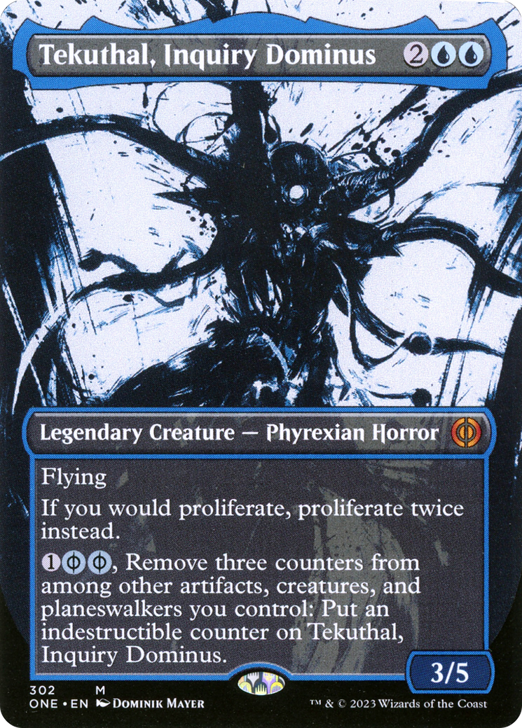 Tekuthal, Inquiry Dominus (Borderless Ichor) [Phyrexia: All Will Be One] | Cards and Coasters CA