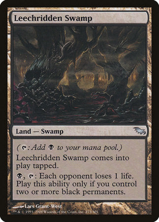 Leechridden Swamp [Shadowmoor] | Cards and Coasters CA