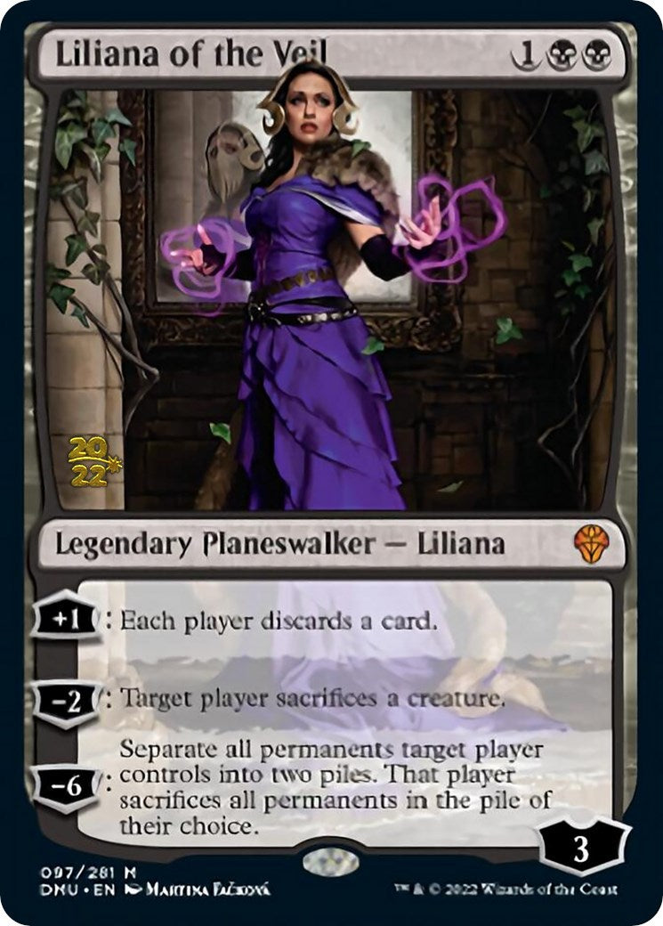 Liliana of the Veil [Dominaria United Prerelease Promos] | Cards and Coasters CA