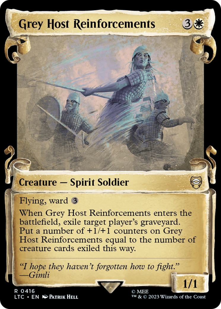 Grey Host Reinforcements [The Lord of the Rings: Tales of Middle-Earth Commander Showcase Scrolls] | Cards and Coasters CA