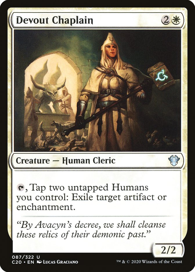 Devout Chaplain [Commander 2020] | Cards and Coasters CA