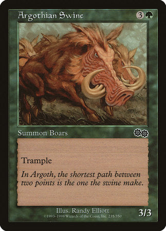 Argothian Swine [Urza's Saga] | Cards and Coasters CA