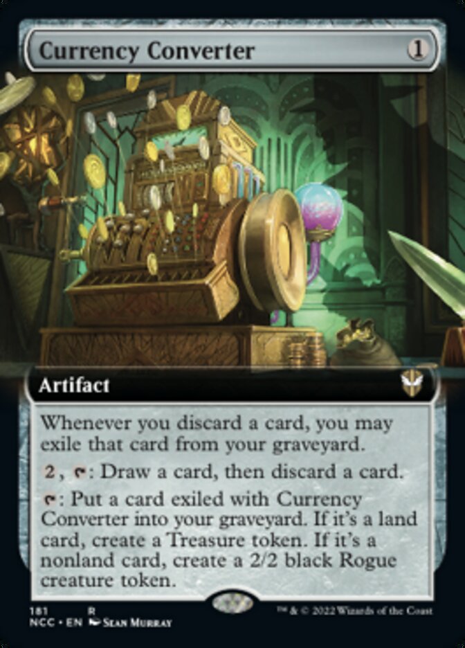 Currency Converter (Extended Art) [Streets of New Capenna Commander] | Cards and Coasters CA