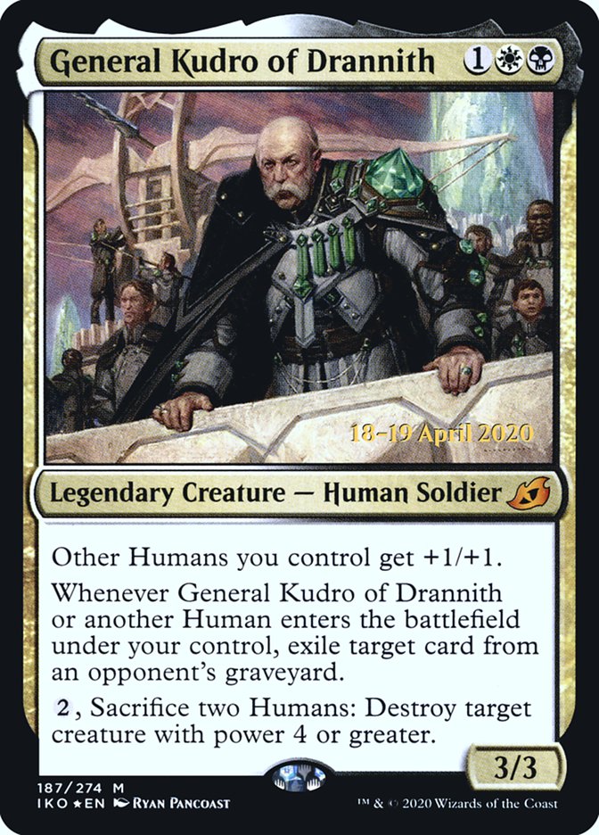 General Kudro of Drannith  [Ikoria: Lair of Behemoths Prerelease Promos] | Cards and Coasters CA