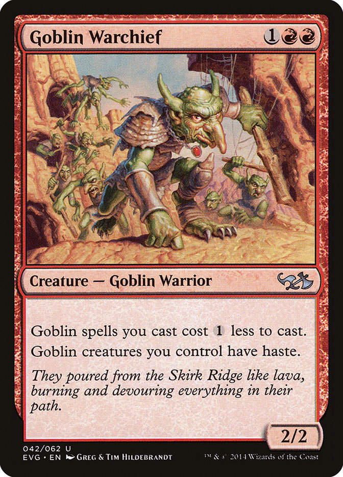 Goblin Warchief (Elves vs. Goblins) [Duel Decks Anthology] | Cards and Coasters CA