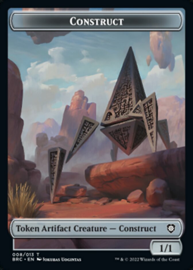 Construct (008) // Phyrexian Myr Double-Sided Token [The Brothers' War Commander Tokens] | Cards and Coasters CA