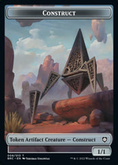 Construct (008) // Phyrexian Myr Double-Sided Token [The Brothers' War Commander Tokens] | Cards and Coasters CA