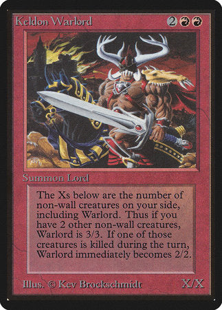 Keldon Warlord [Limited Edition Beta] | Cards and Coasters CA