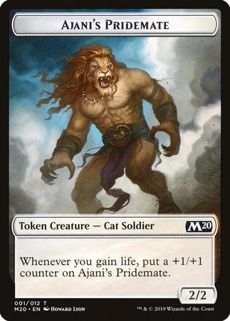 Ajani's Pridemate Token [Core Set 2020 Tokens] | Cards and Coasters CA