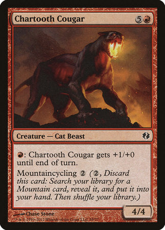 Chartooth Cougar [Duel Decks: Venser vs. Koth] | Cards and Coasters CA