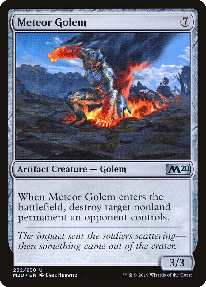 Meteor Golem [Core Set 2020] | Cards and Coasters CA