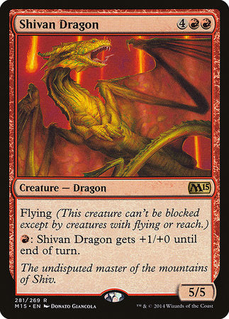 Shivan Dragon [Magic 2015] | Cards and Coasters CA