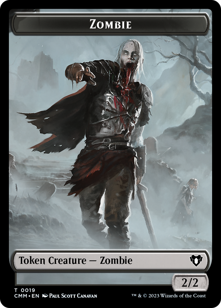 Zombie Token (19) [Commander Masters Tokens] | Cards and Coasters CA