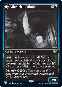 Mirrorhall Mimic // Ghastly Mimicry [Innistrad: Double Feature] | Cards and Coasters CA