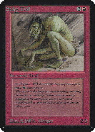 Sedge Troll [Limited Edition Alpha] | Cards and Coasters CA