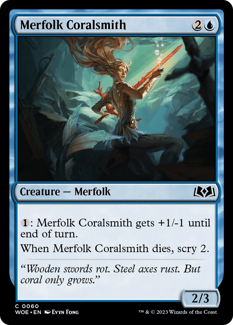 Merfolk Coralsmith [Wilds of Eldraine] | Cards and Coasters CA
