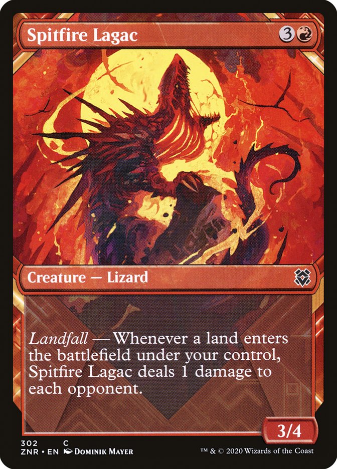 Spitfire Lagac (Showcase) [Zendikar Rising] | Cards and Coasters CA