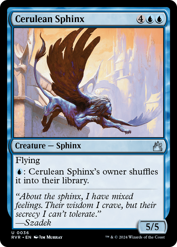 Cerulean Sphinx [Ravnica Remastered] | Cards and Coasters CA
