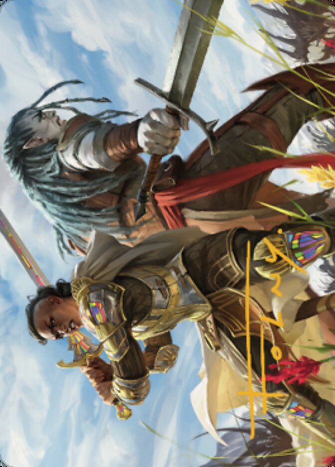 Join Forces Art Card (Gold-Stamped Signature) [Dominaria United Art Series] | Cards and Coasters CA