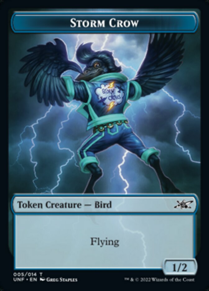 Storm Crow Token [Unfinity Tokens] | Cards and Coasters CA