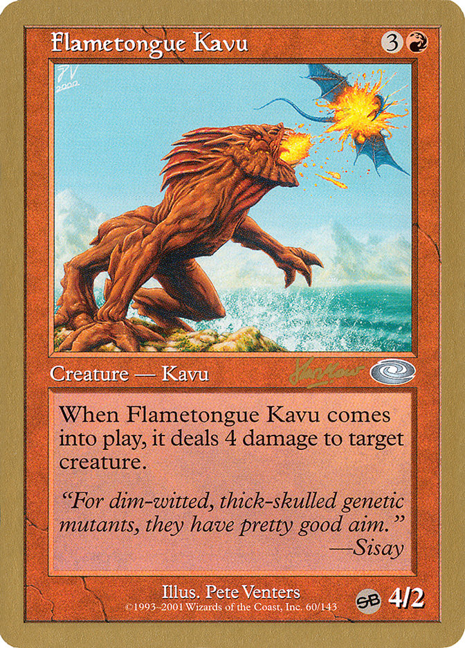 Flametongue Kavu (Sim Han How) (SB) [World Championship Decks 2002] | Cards and Coasters CA