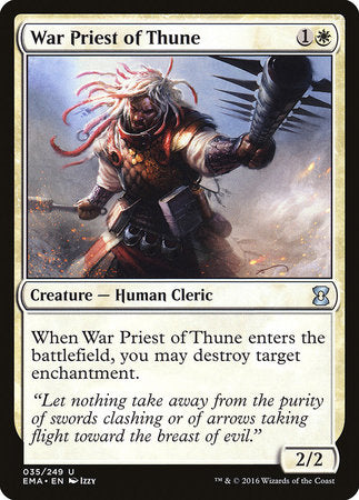 War Priest of Thune [Eternal Masters] | Cards and Coasters CA