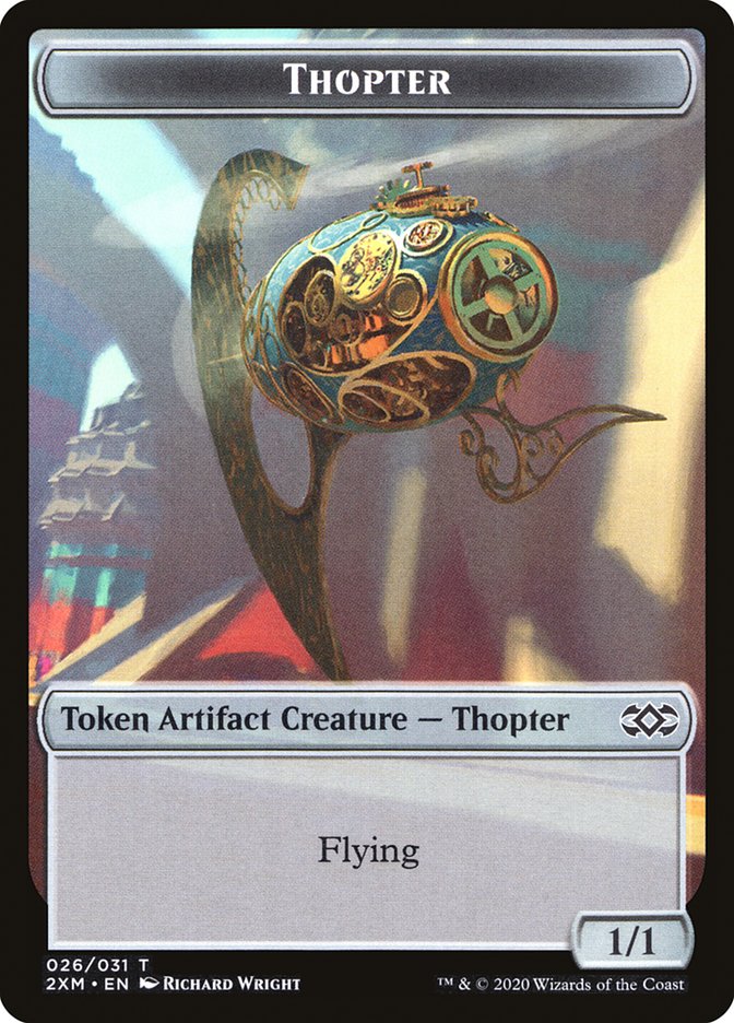 Myr (024) // Thopter (026) Double-sided Token [Double Masters Tokens] | Cards and Coasters CA