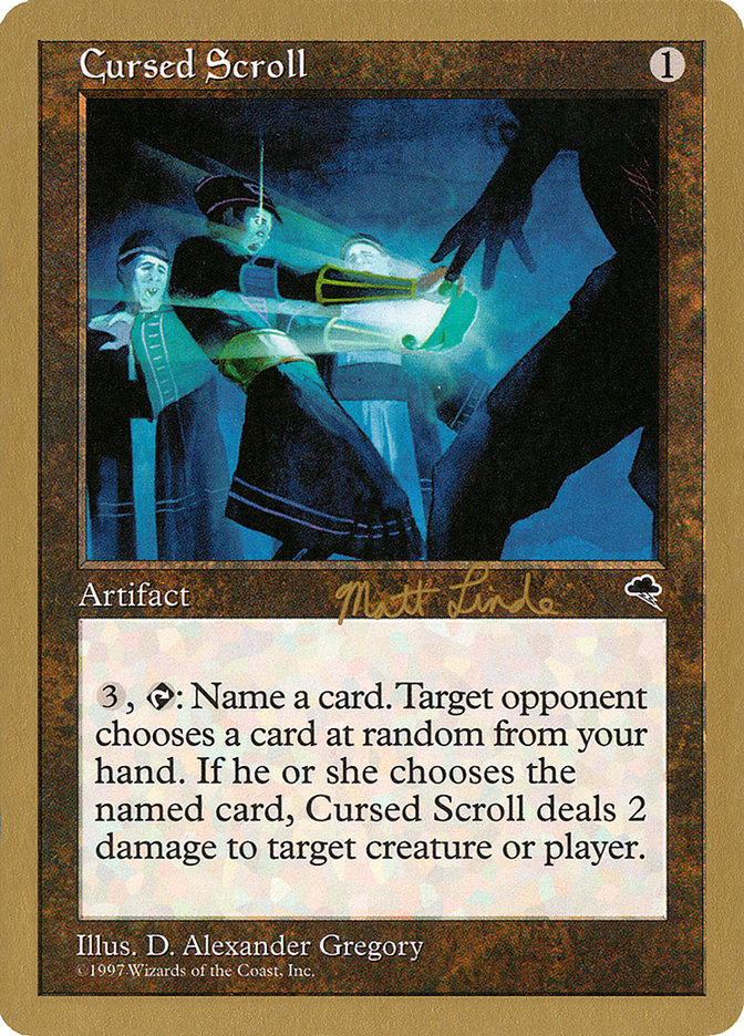 Cursed Scroll (Matt Linde) [World Championship Decks 1999] | Cards and Coasters CA