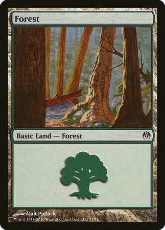 Forest (71) [Duel Decks: Phyrexia vs. the Coalition] | Cards and Coasters CA