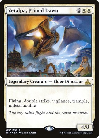 Zetalpa, Primal Dawn [Rivals of Ixalan Promos] | Cards and Coasters CA