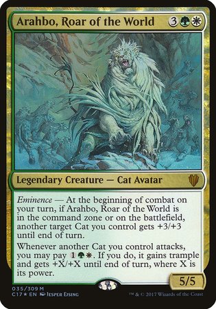 Arahbo, Roar of the World (Commander 2017) [Commander 2017 Oversized] | Cards and Coasters CA