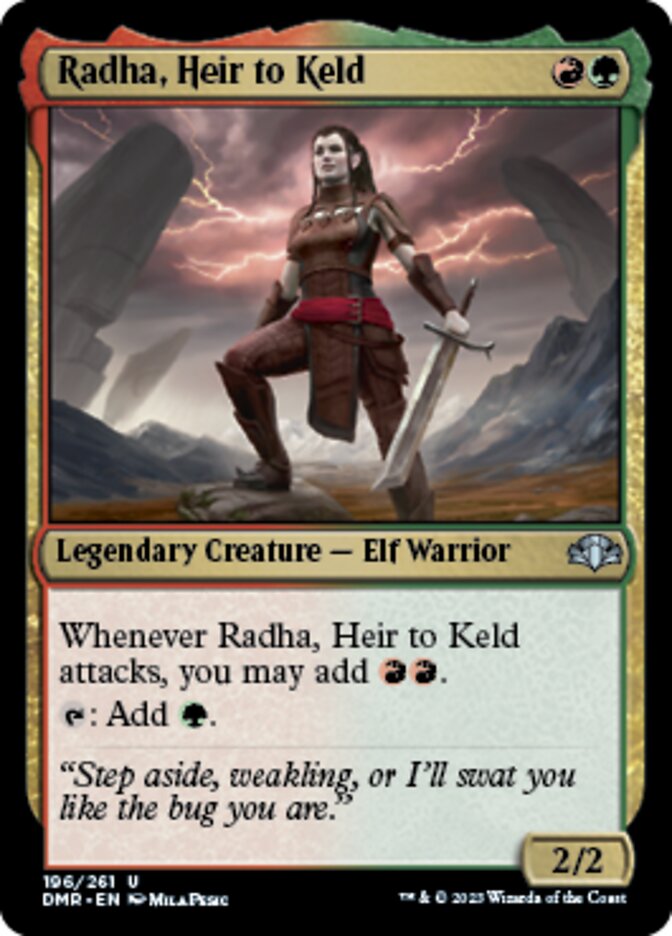 Radha, Heir to Keld [Dominaria Remastered] | Cards and Coasters CA