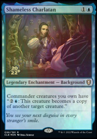 Shameless Charlatan [Commander Legends: Battle for Baldur's Gate Prerelease Promos] | Cards and Coasters CA