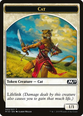 Cat Token [Core Set 2019 Tokens] | Cards and Coasters CA