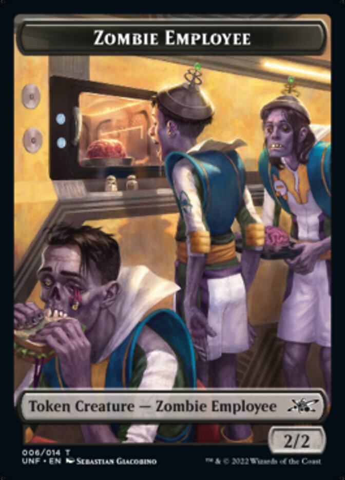 Zombie Employee Token [Unfinity Tokens] | Cards and Coasters CA