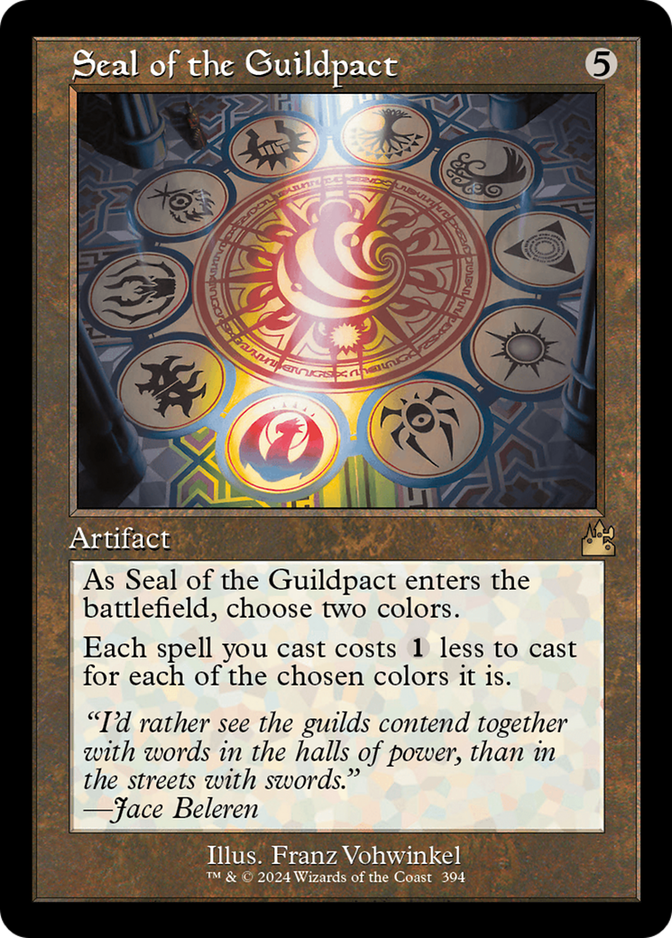 Seal of the Guildpact (Retro Frame) [Ravnica Remastered] | Cards and Coasters CA